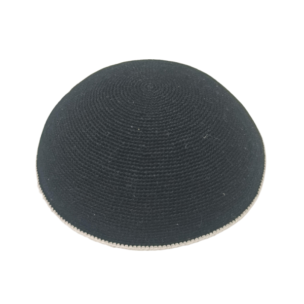 Customizable Design Handcrafted 100% Cotton DMC Thin Thread Knitted Kippah