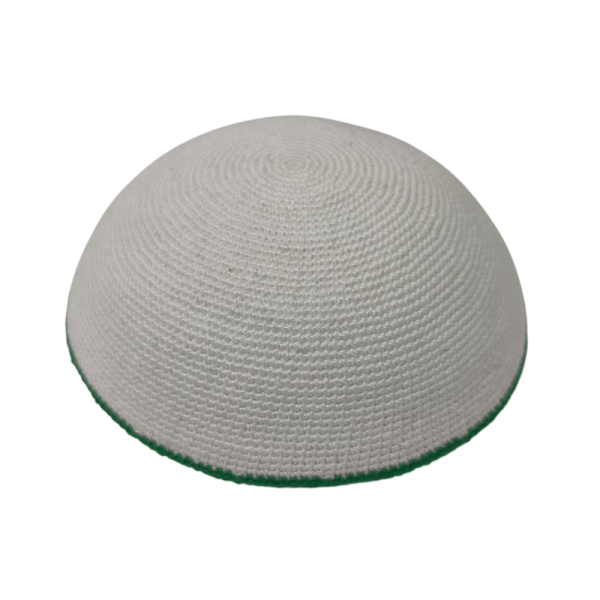 Customizable Design Handcrafted 100% Cotton DMC Thin Thread Knitted Kippah