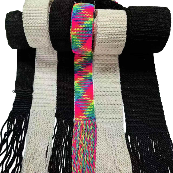 Factory Wholesale Handmade Blank Reyon Silk Gartel Strings, Gartel Ritual Belt, Hand Crochet Gartelused, Sprang Silk Gartels