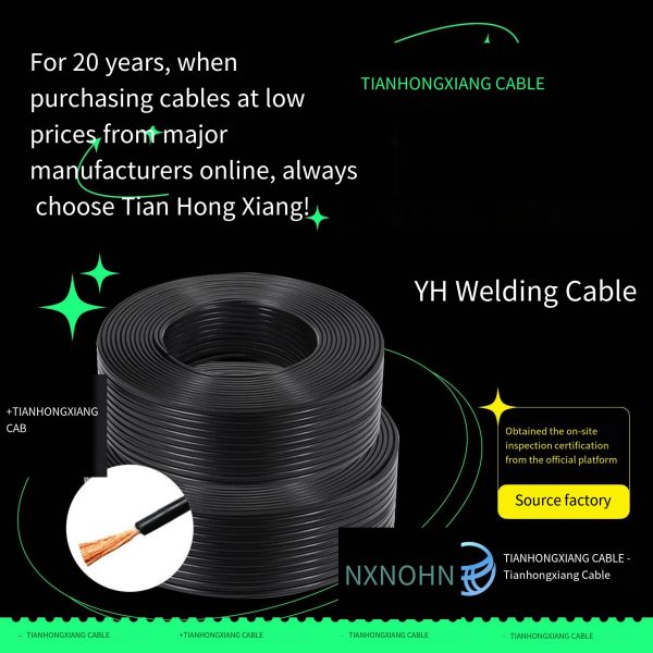 Tianhongxiang Factory Wholesale Electrical Cable Engineering Rubber YH16 Square Welding Cable, Engineering Welding Wire