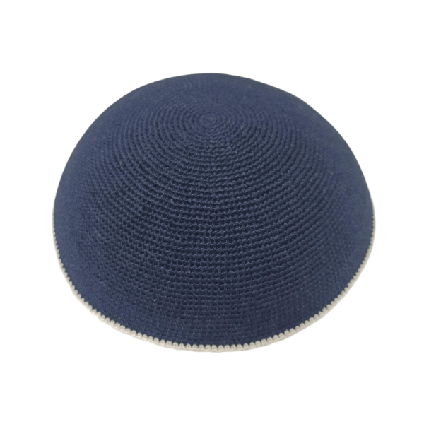 Customizable Design Handcrafted 100% Cotton DMC Thin Thread Knitted Kippah