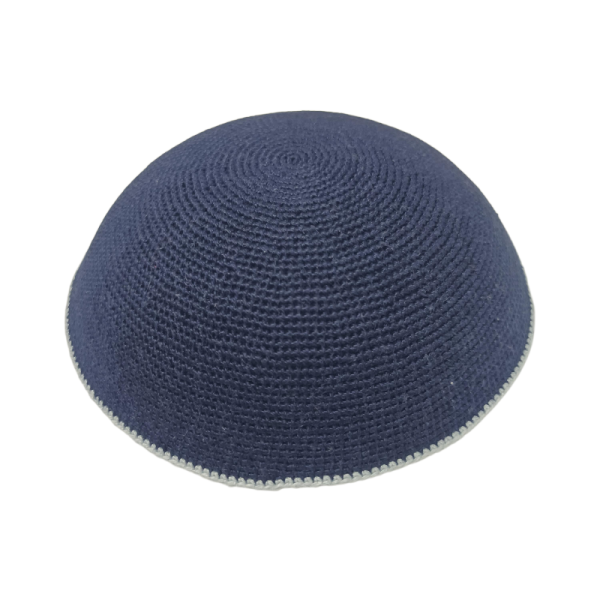 Customizable Design Handcrafted 100% Cotton DMC Thin Thread Knitted Kippah