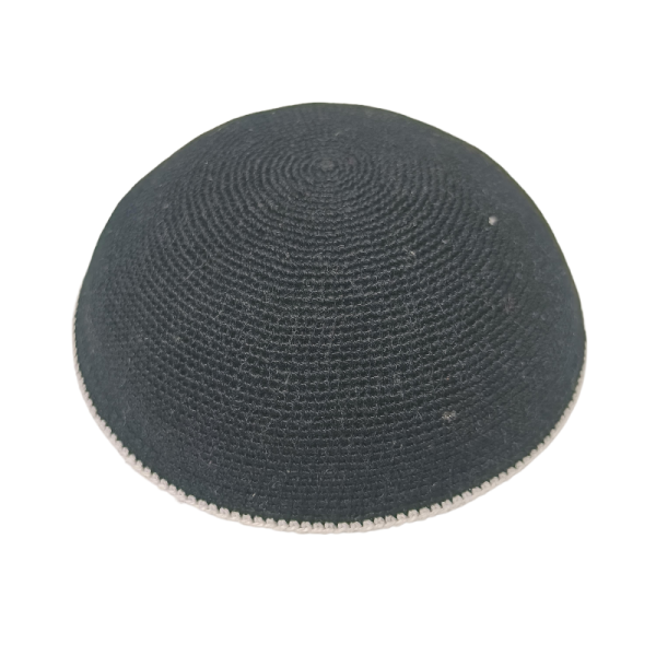 Customizable Design Handcrafted 100% Cotton DMC Thin Thread Knitted Kippah