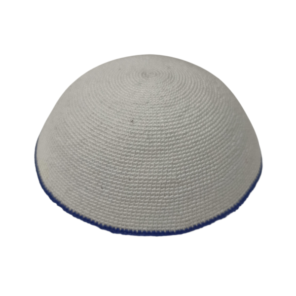 Customizable Design Handcrafted 100% Cotton DMC Thin Thread Knitted Kippah