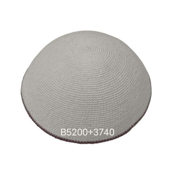 Customizable Design Handcrafted 100% Cotton DMC Thin Thread Knitted Kippah