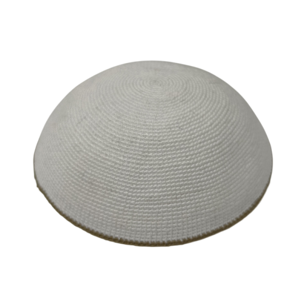 Customizable Design Handcrafted 100% Cotton DMC Thin Thread Knitted Kippah
