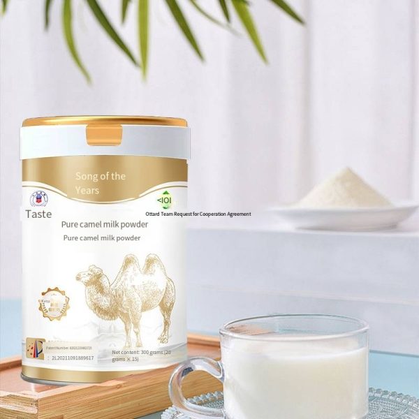 Time as a Song Full-fat Camel Milk Powder 300 grams, canned camel milk powder. Manufacturer, wholesale, agency, franchise.