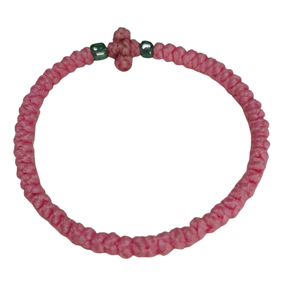 Factory Custom Orthodox Prayer Rope Bracelet for Kids, Brojanica, Komboskini, Chotki, Thin Waxed Thread Prayer Rope Bracelets red and green beads