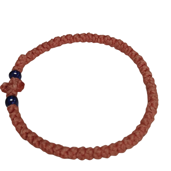 Factory Custom Orthodox Prayer Rope Bracelet for Kids, Brojanica, Komboskini, Chotki, Thin Waxed Thread Prayer Rope Bracelets red and lucency beads