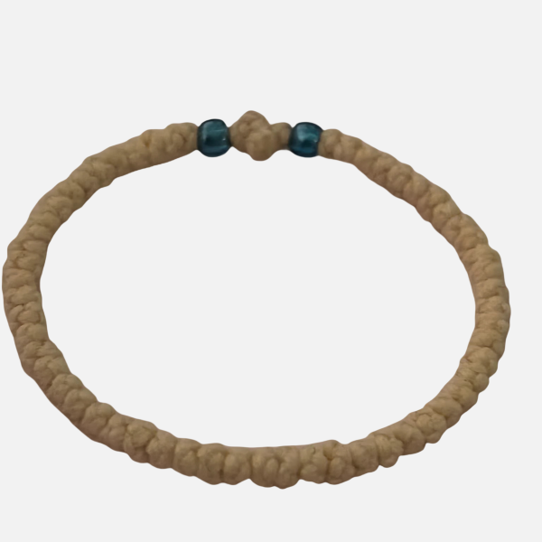 Factory Custom Orthodox Prayer Rope Bracelet for Kids, Brojanica, Komboskini, Chotki, Thin Waxed Thread Prayer Rope Bracelets Watermelon khaki and Green beads