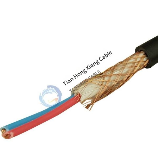 Wholesale of 2*0.75 square RVVP shielded control cable, 2-core black copper core wire, custom made by the manufacturer, in accordance with national standards.